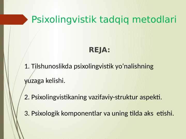 Psixolingvistik tadqiq metodlari