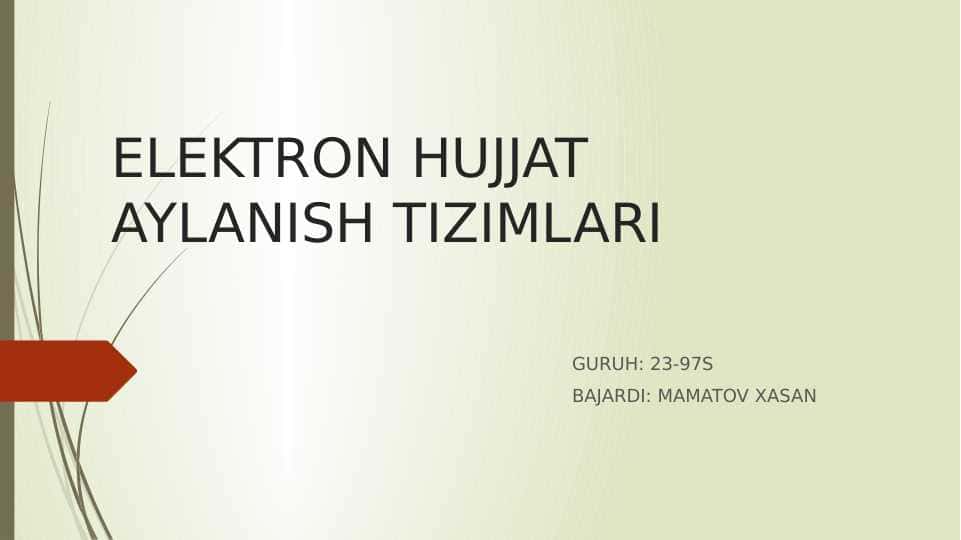 Elektron hujjat aylanish tizimlari