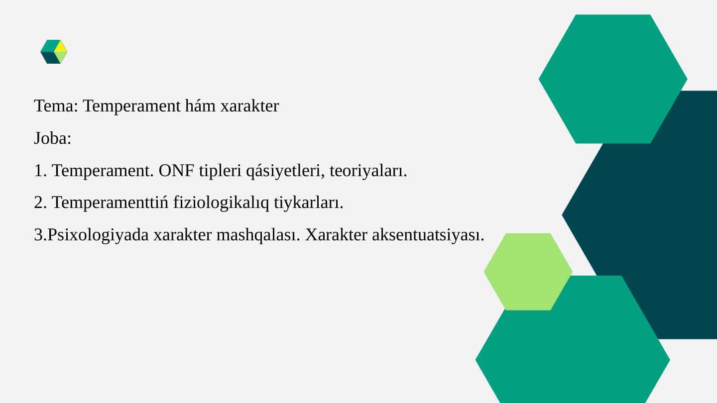 Temperament hám xarakter