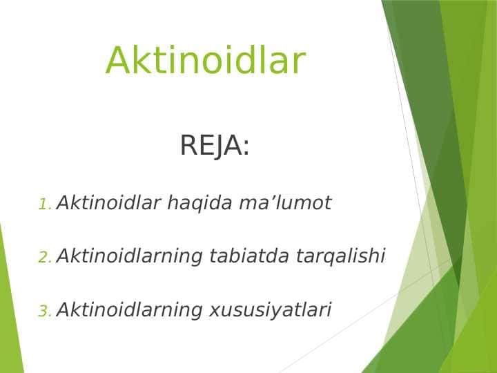 Aktinoidlar