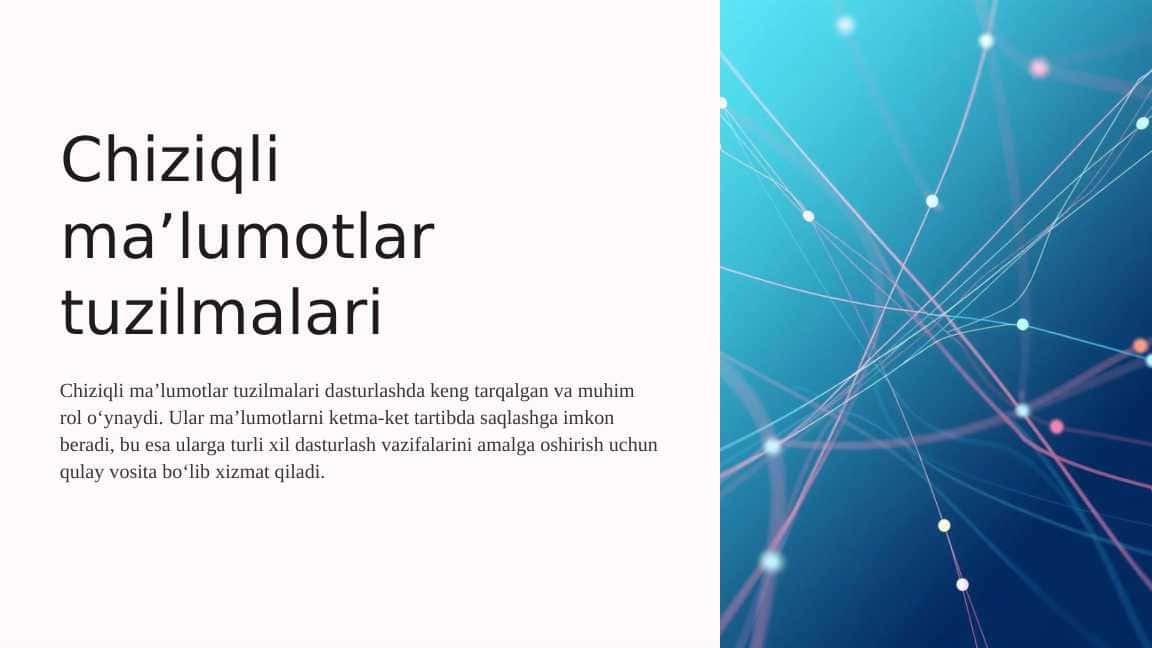Chiziqli ma’lumotlar tuzilmalari