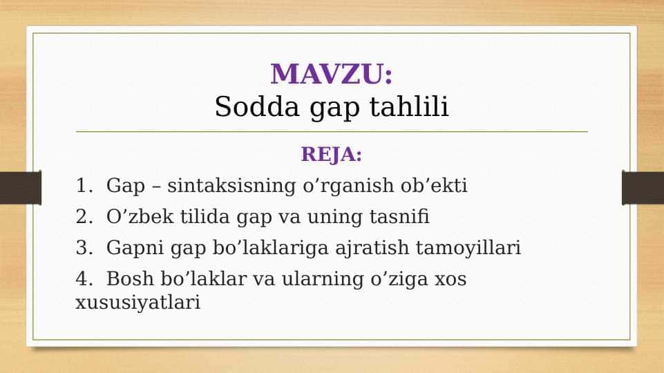 Sodda gap tahlili