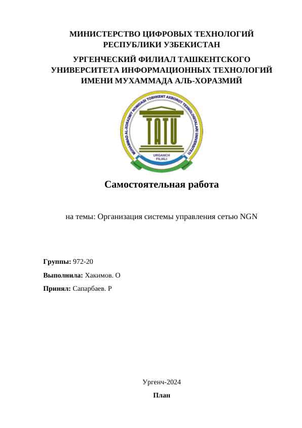Организация системы управления сетью NGN