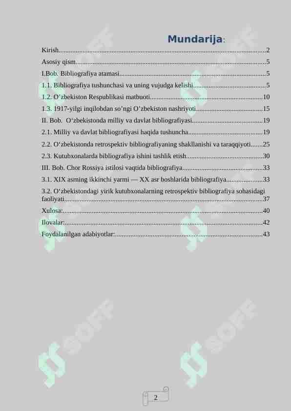 O'zbekiston kutubxonalarida bibliografiya ishi