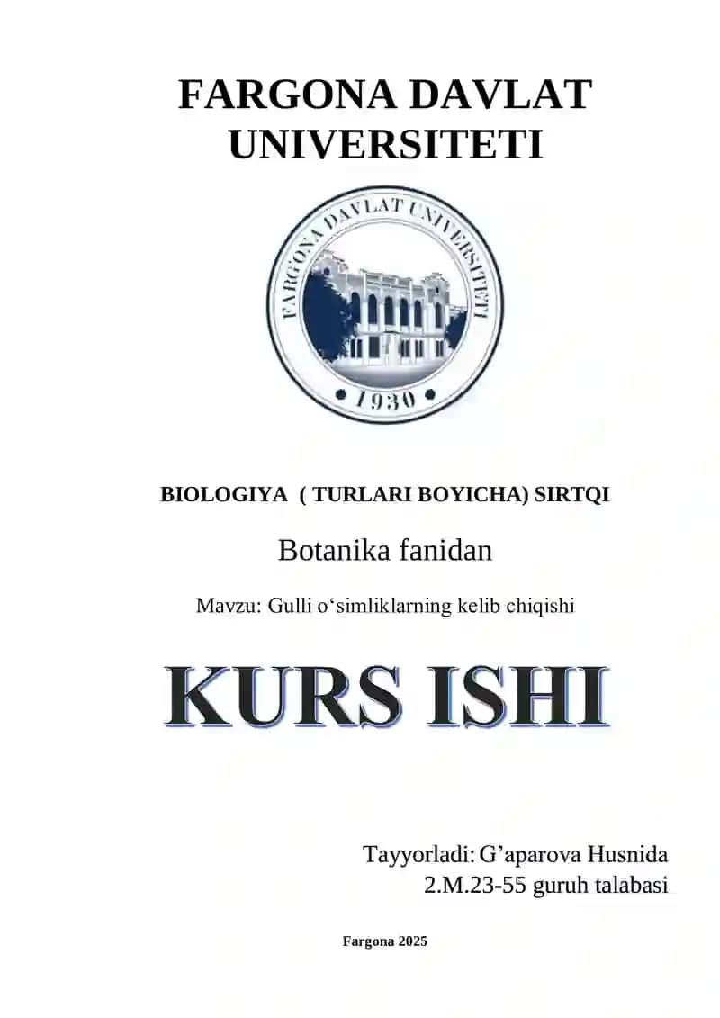 Gulli oʻsimliklarning kelib chiqishi