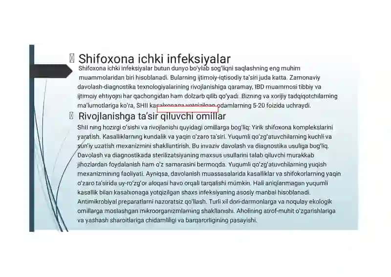 Shifoxona ichki infeksiyalar