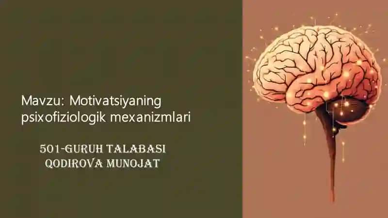 Motivatsiyaning psixofiziologik mexanizmlari