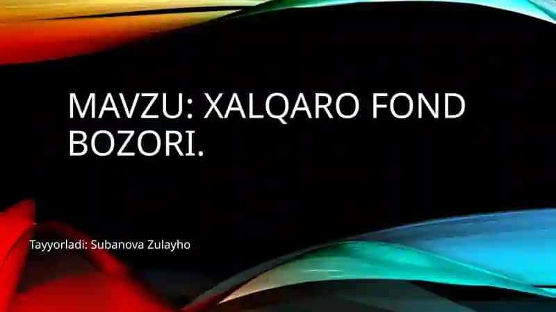 xalqaro fond bozori