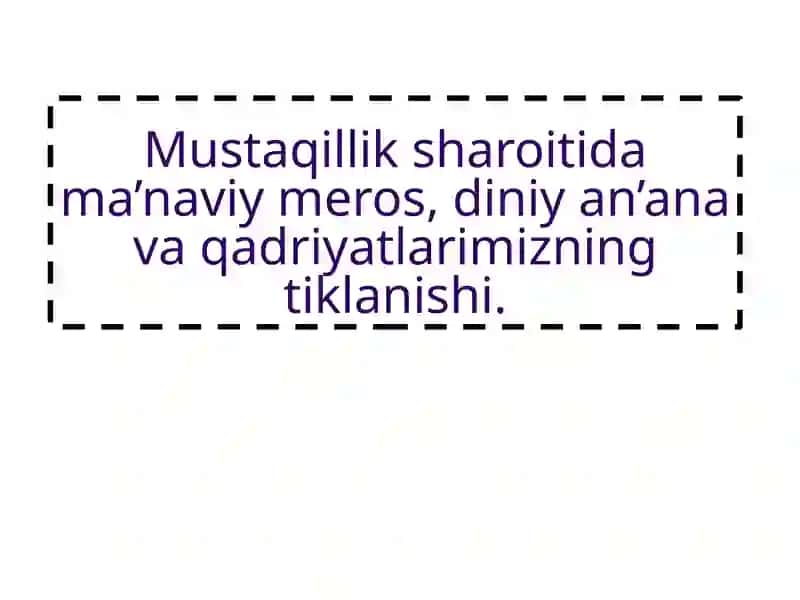 Ma'naviy merosning tiklanishi