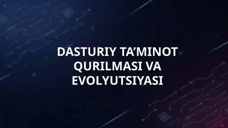 Dasturiy ta'minot evolyutsiyasi