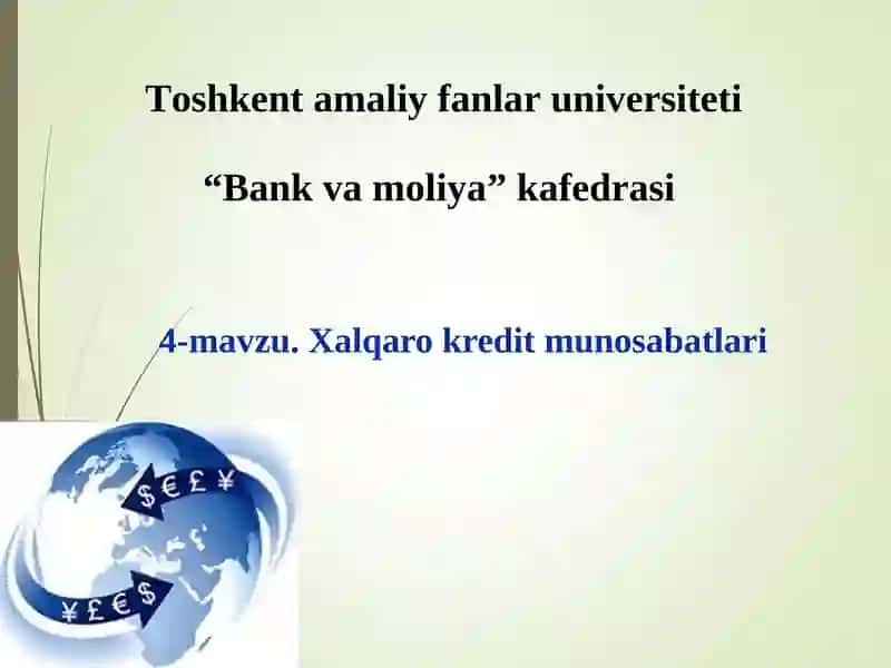 Xalqaro kredit munosabatlari
