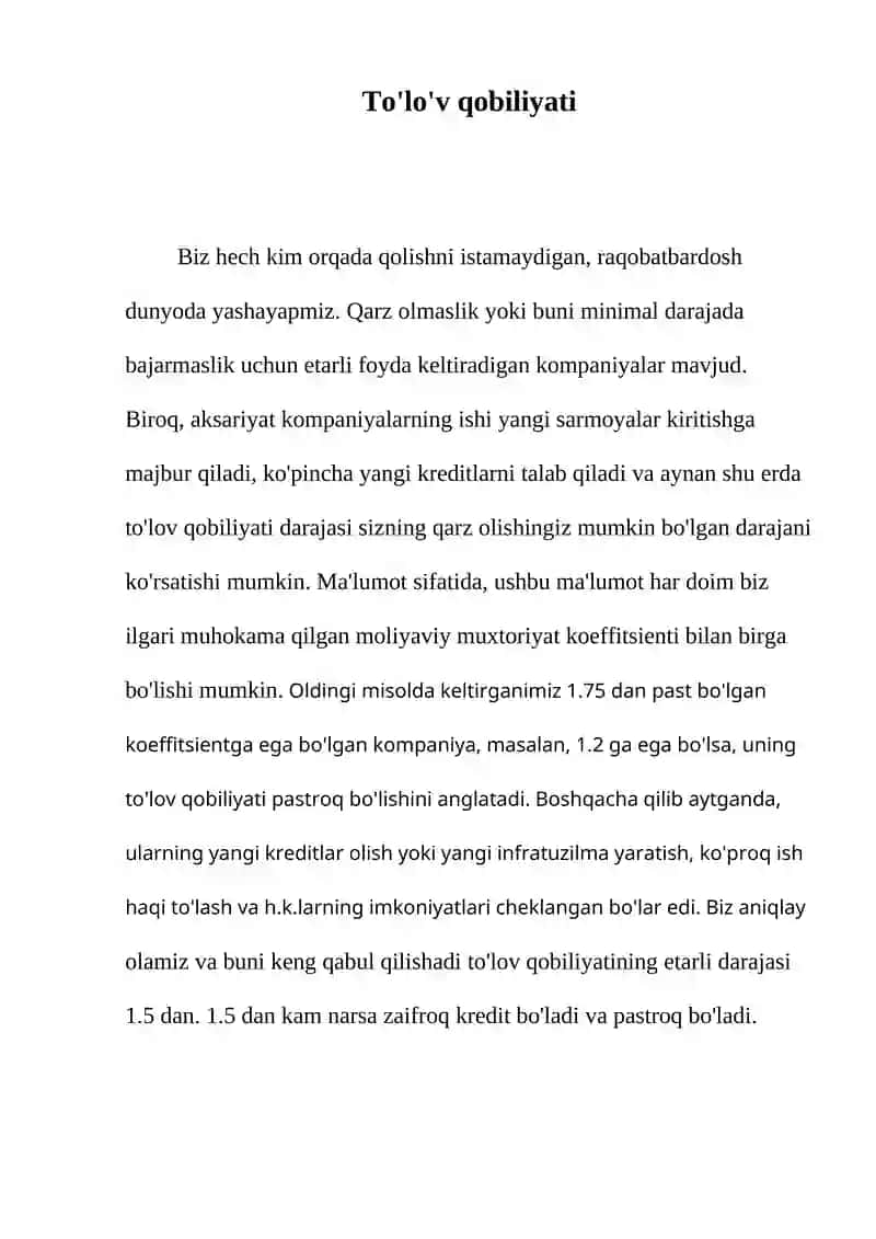 To'lo'v qobiliyati