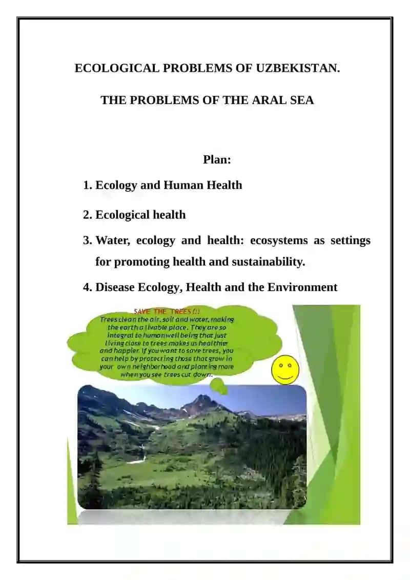 ECOLOGICAL PROBLEMS OF UZBEKISTAN