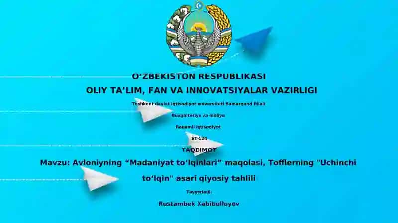 Avloniyning “Madaniyat to‘lqinlari” maqolasi, Tofflerning "Uchinchi to‘lqin" asari qiyosiy tahlili