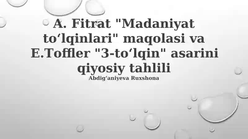 Madaniyat toʻlqinlari va 3-toʻlqin