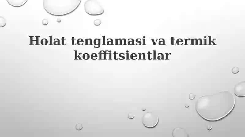 Holattenglamasivatermikkoeffitsientlar