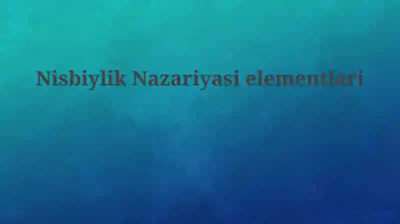 Maxsus nisbiylik nazariyasi