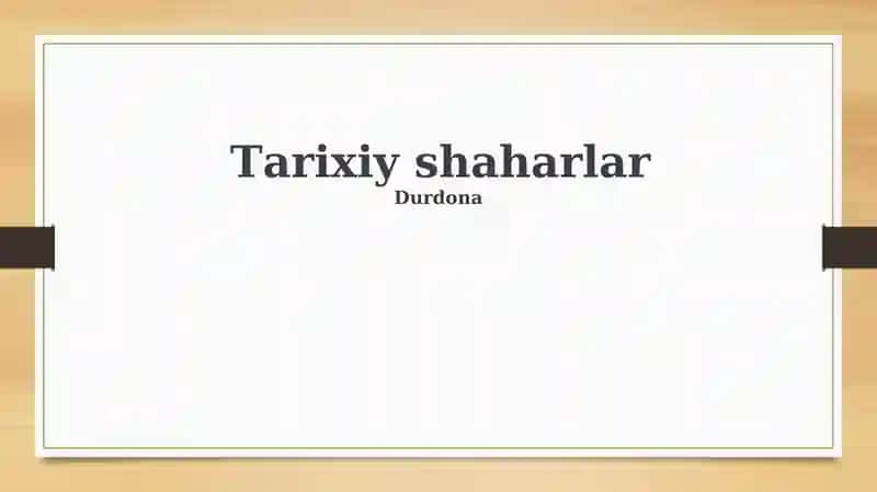 Tarixiy shaharlar