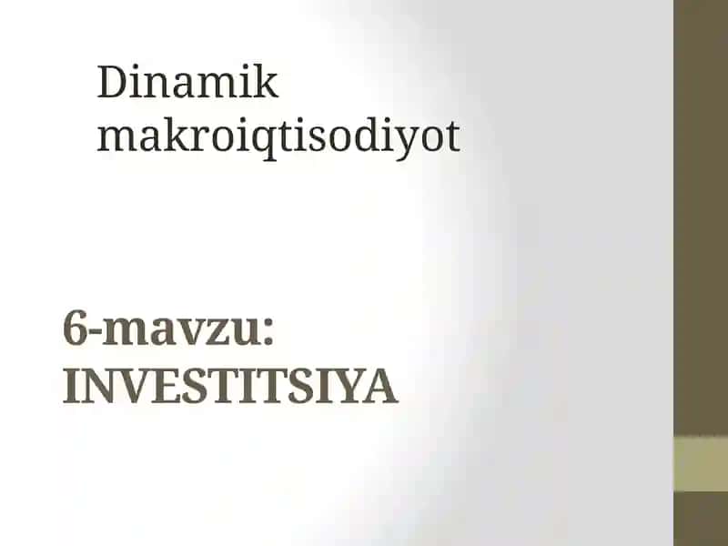 INVESTITSIYA