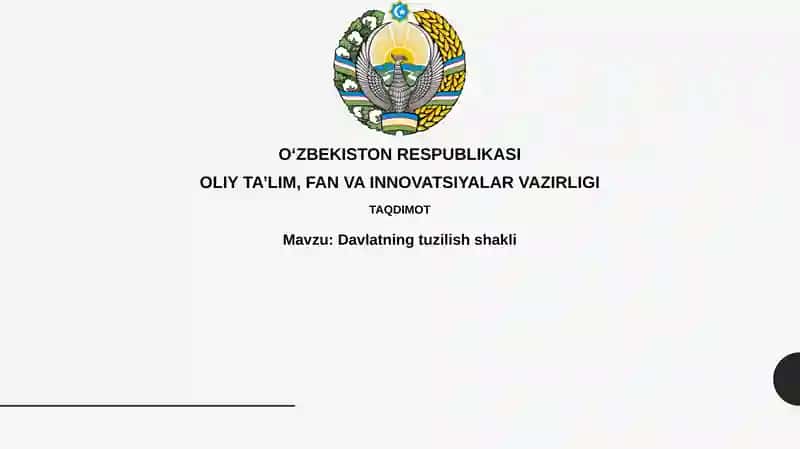 Davlatning tuzilish shakli