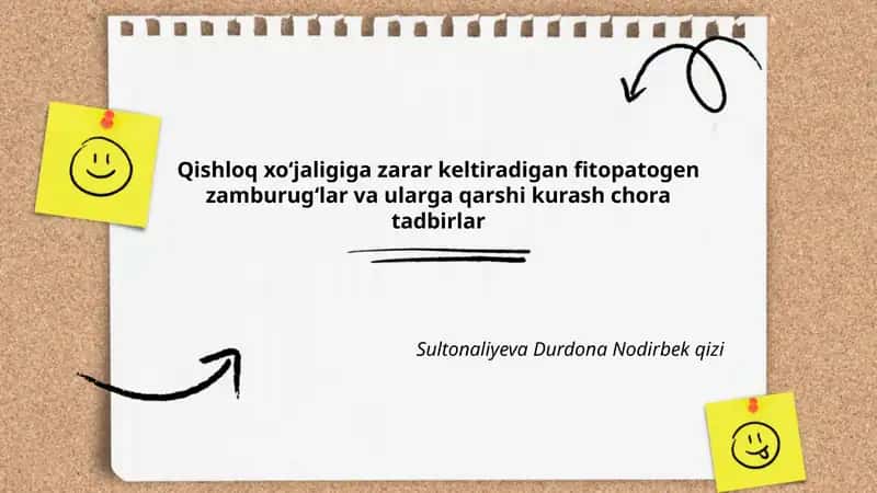 Qishloq xoʻjaligiga zarar keltiradigan fitopatogen zamburugʻlar va ularga qarshi kurash chora tadbirlar