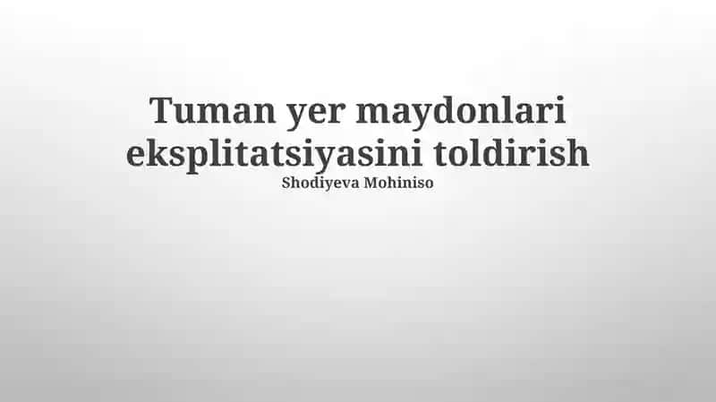 Tuman Neft Konlaridan To'liq Foydalanishni Amalga Oshirish