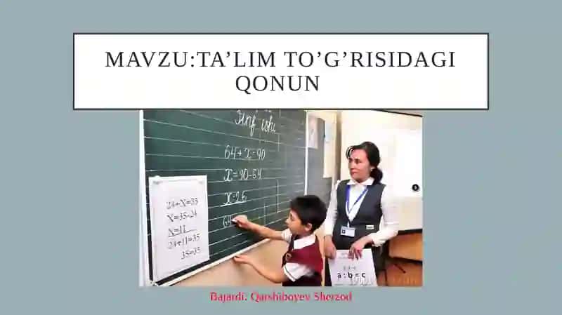 Ta’limto’g’risidagi qonun