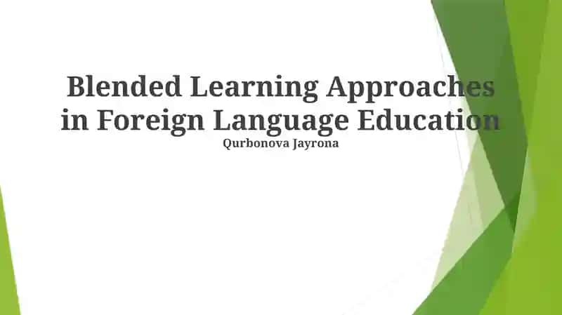 Blended Learning Approaches in Foreign Language Education
