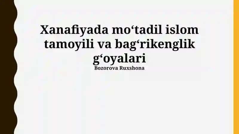 Adolat va Tenglik Tamoyillari