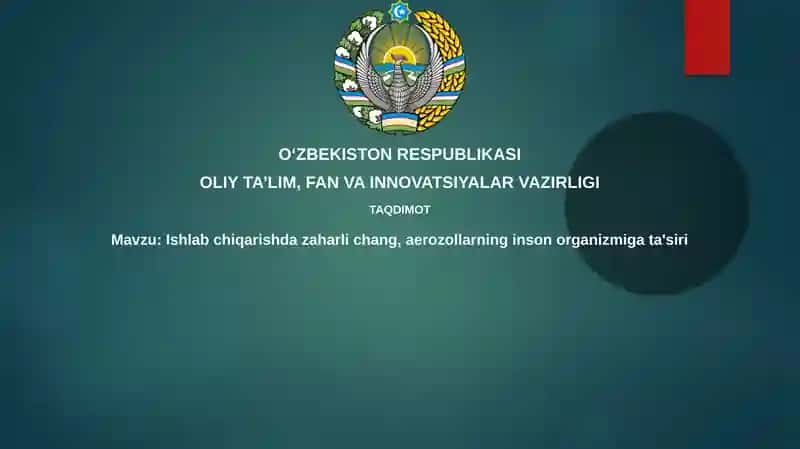 Zaharli chang va aerozollarning inson salomatligiga ta'siri