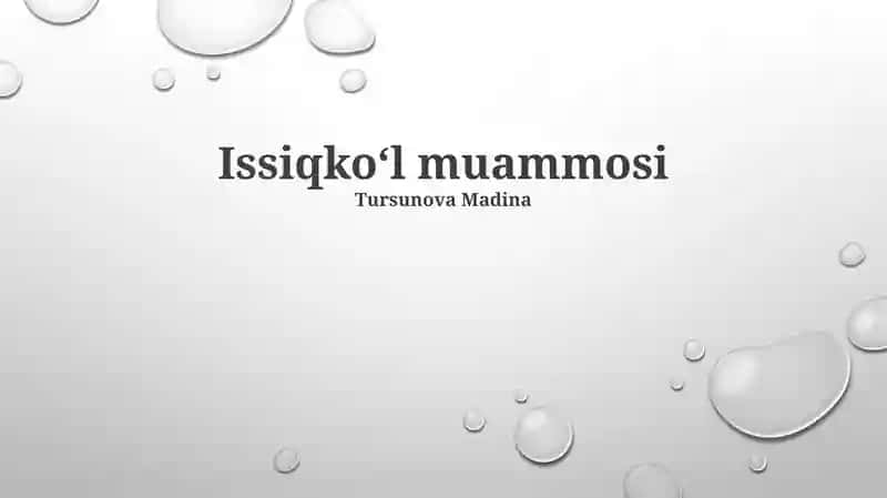 Issiqkoʻl muammosi