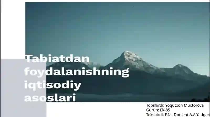 Ekologiya iqtisodiyoti