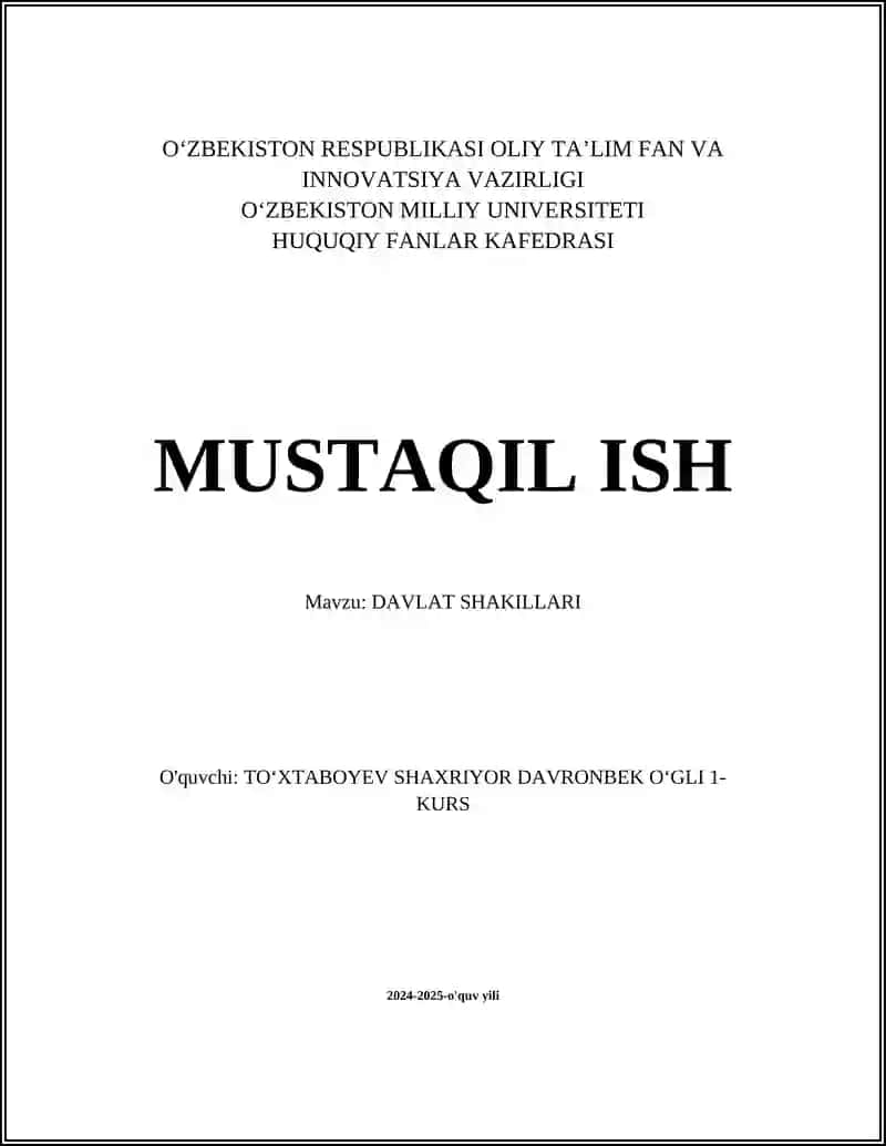 Unitar davlatlar haqida ma'lumotlar