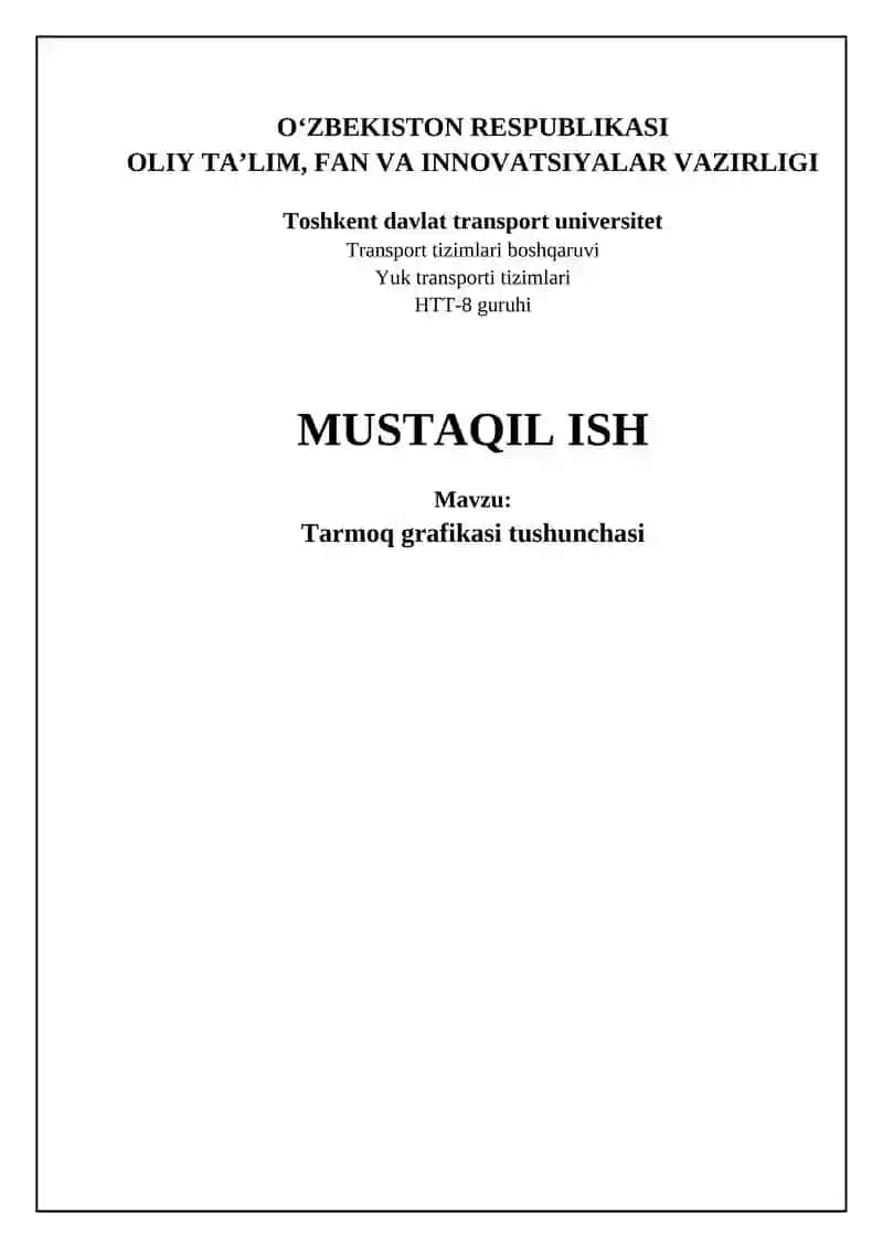 Tarmoq grafikasi tushunchasi