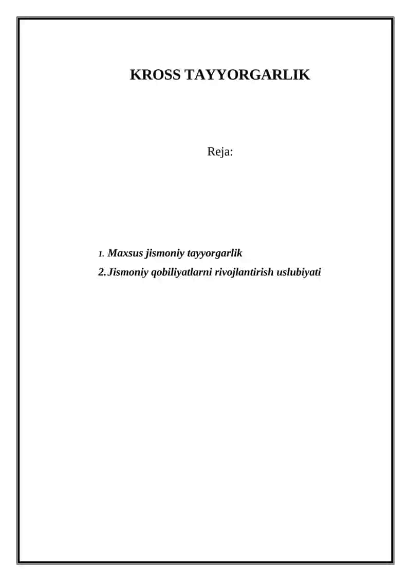 Jismoniy tayyorgarlik