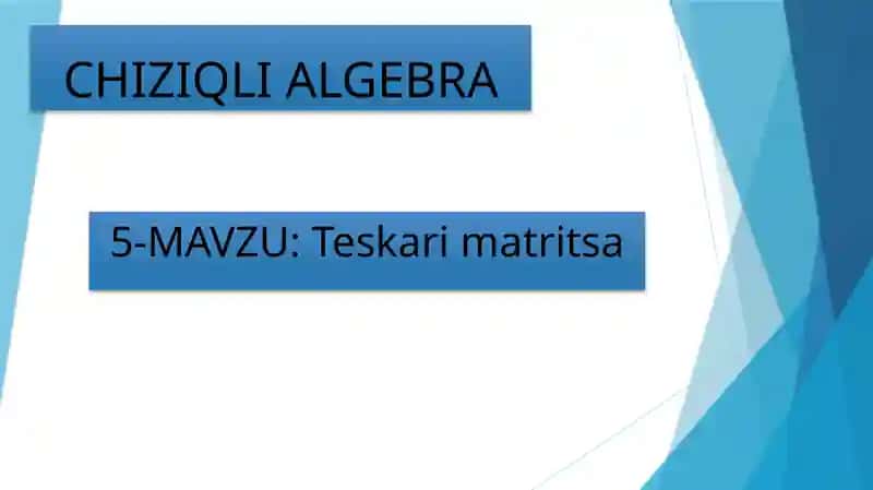 Teskari matritsa