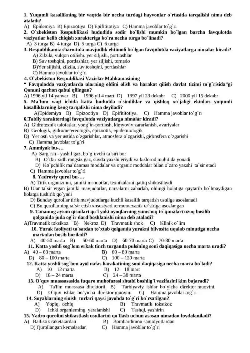 Yuqumli kasalliklarning tarqalishi