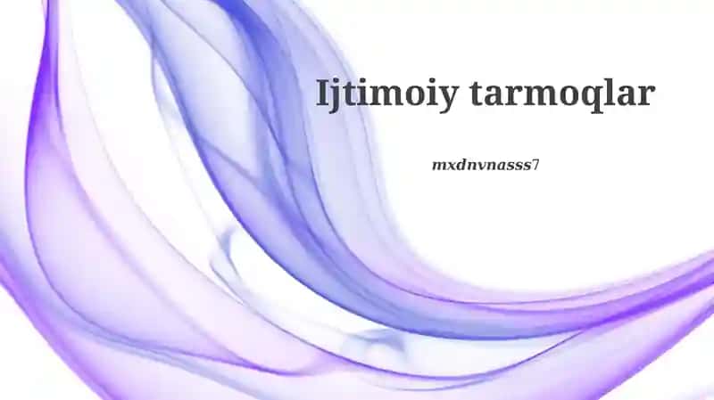 Ijtimoiy tarmoqlarning ta'siri
