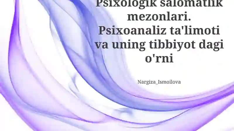 Psixologik salomatlik mezonlari