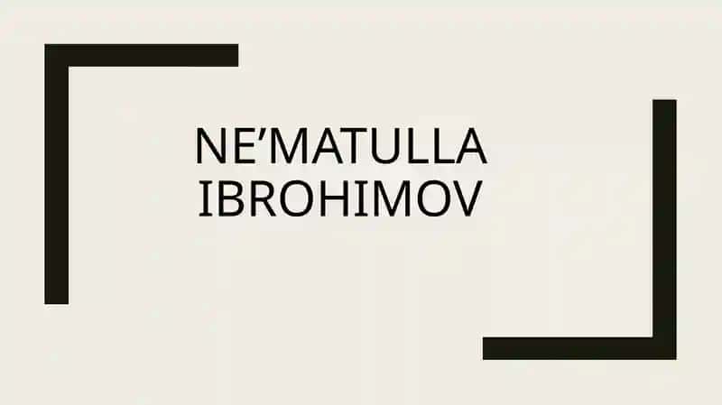 Neʼmatulla Ibrohimov
