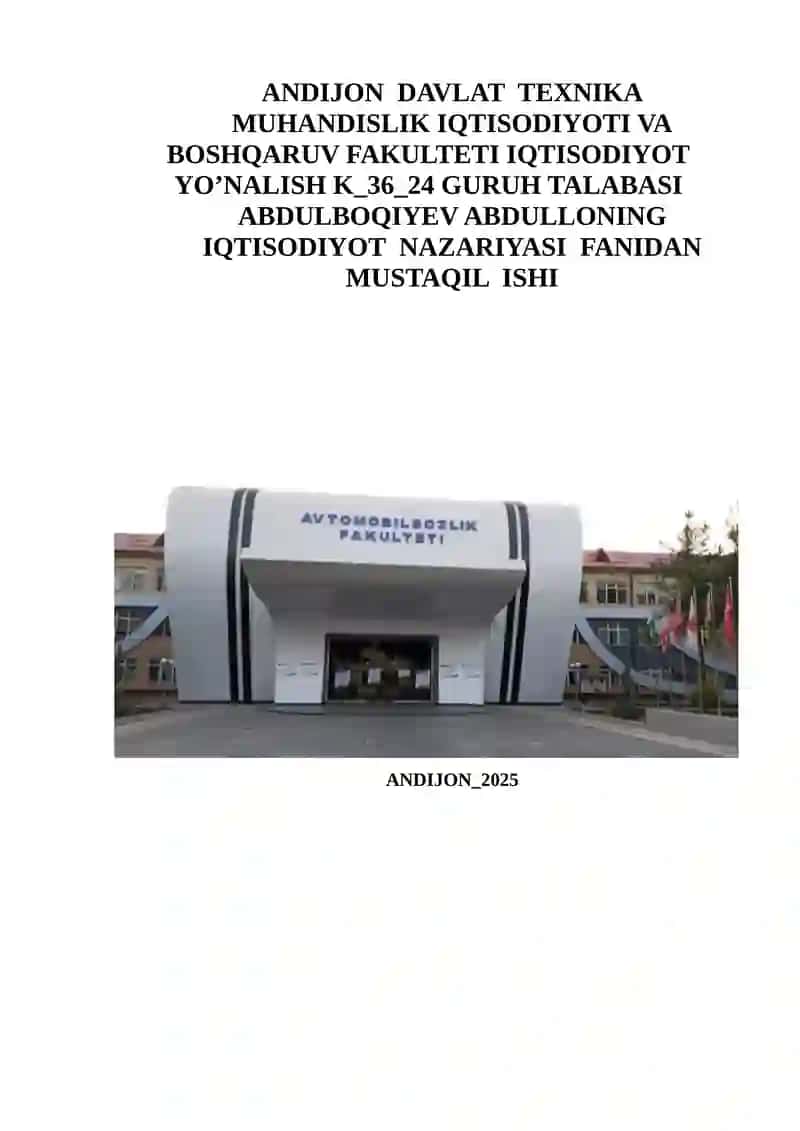 Iste’molchi hulqi nazariyasi