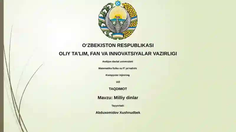 Milliy dinlar