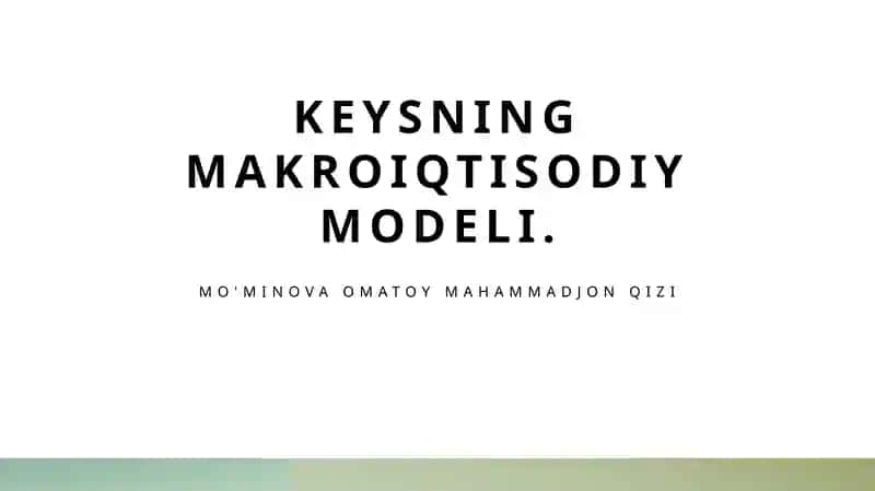 Keynesian iqtisodiy modeli