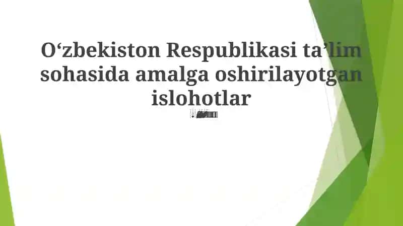O'qituvchilarni tayyorlash va malakasini oshirish