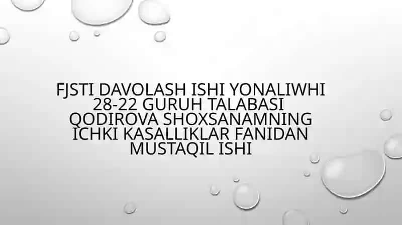 O‘tkir Chap Qorincha Yetishmovchiligi
