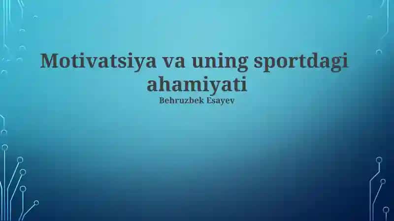 Ichki va Tashqi Motivatsiya