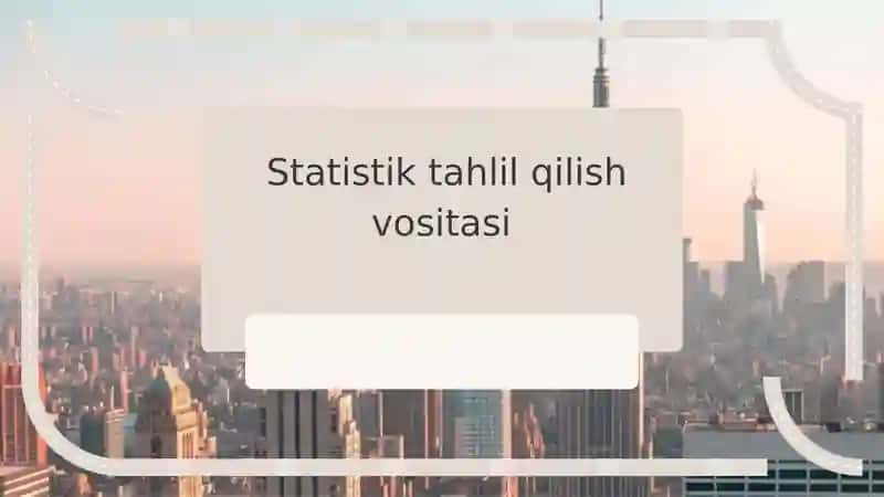 Statistik tahlil qilish vositasi