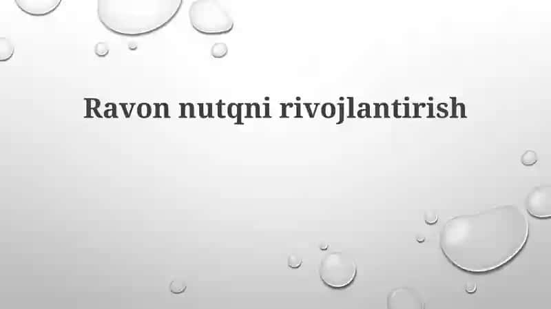 Nutq rivojlanishi