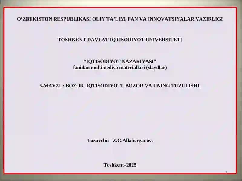 Bozor Iqtisodiyoti
