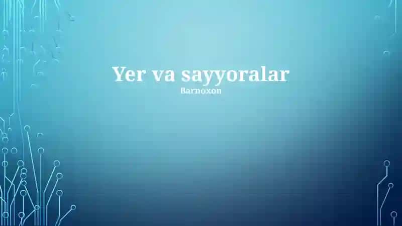 Yer va sayyoralar